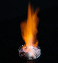 Burning “fire ice”— an artificial methane hydrate