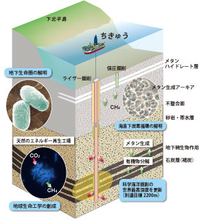 下北沖掘削海域の海底下構造と研究の概要