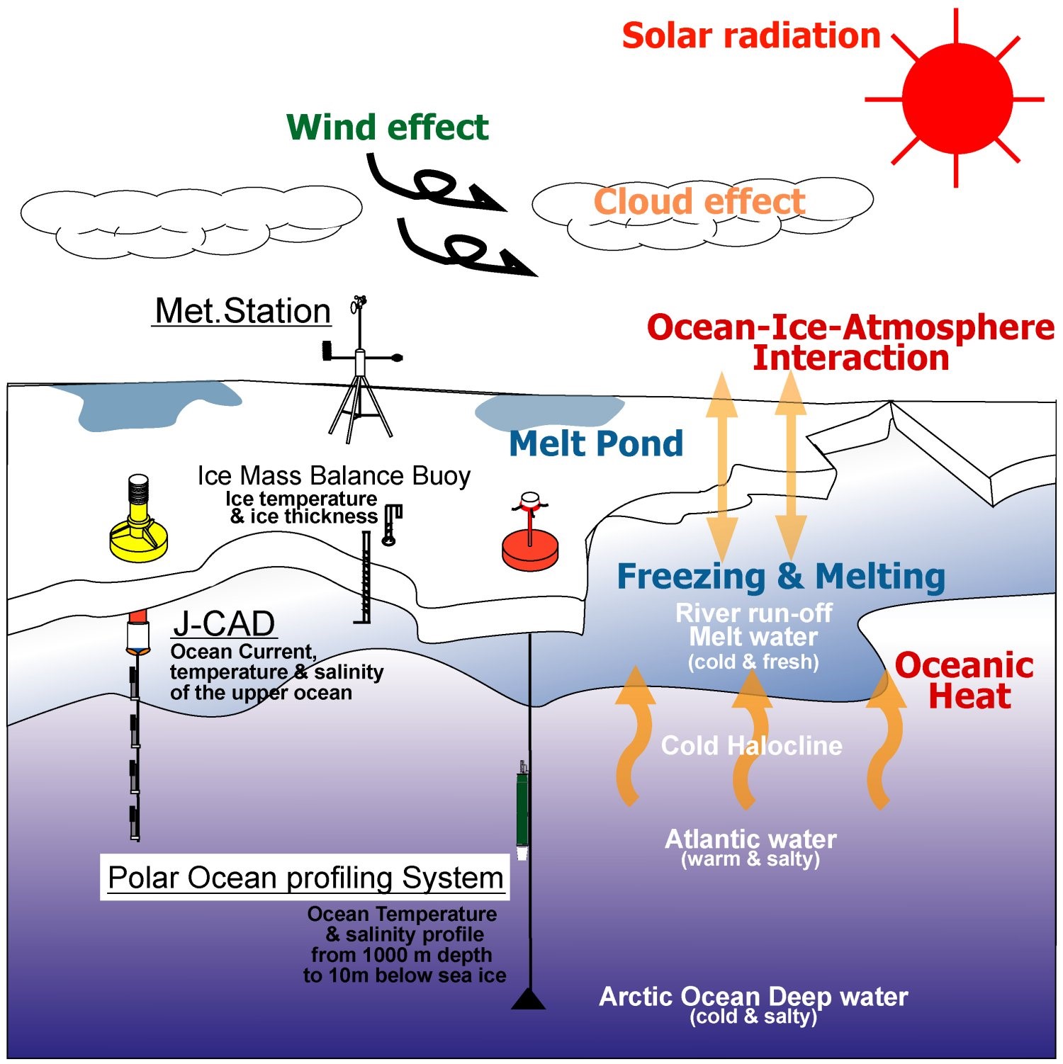 Figure 6.  Schematic of ice-buoy observation in the Arctic Ocean