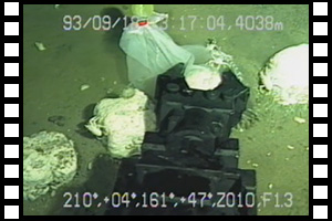 鳥島の鯨骨に再来訪　第174潜航 1993年9月18日