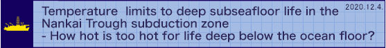 Temperature limits to deep subseafloor life in the Nankai Trough subduction zone - How hot is too hot for life deep below the ocean floor?