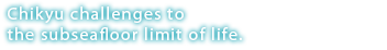 Chikyu challenges to the subseafloor limit of life.