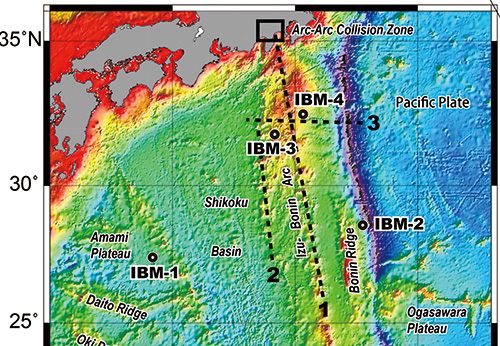 Planned drill sites for  Project IBM