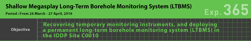 NanTroSEIZE Shallow Megasplay Long-Term Borehole Monitoring System (LTBMS)