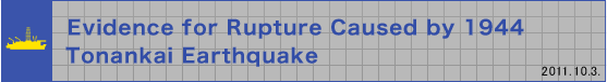 Evidence for Rupture Caused by 1944 Tonankai Earthquake