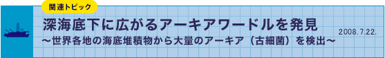 深海底下に広がるアーキアワールドを発見～世界各地の海底堆積物から大量のアーキア（古細菌）を検出～