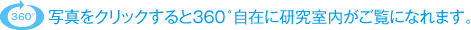 写真をクリックすると360?自在に研究室内がご覧になれます。