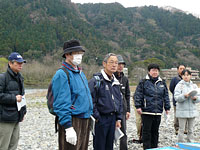 講師の河尻博士から相模川の流域、流域の地質の説明がありました