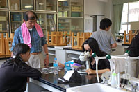 岐山高校に戻り、実験室で屋内実習