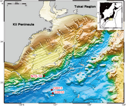 Figure 1: NanTroSEIZE study area and drilling Sites