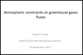 Atmospheric constraints on greenhouse gases fluxes