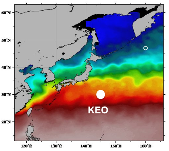 図1 観測定点KEO