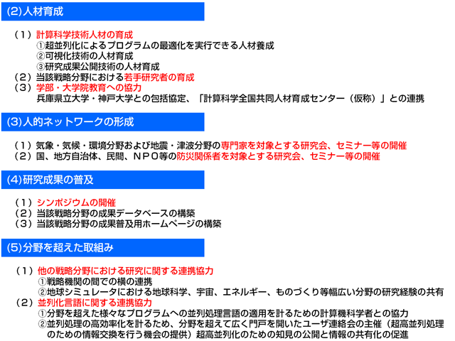 計算科学技術推進体制の構築