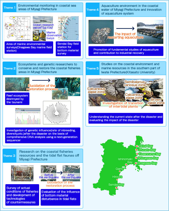 漁場環境の変化プロセスの解明イメージ図
