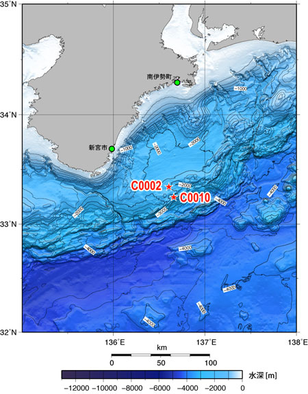 【図1】南海トラフ地震発生帯掘削計画　調査海域図