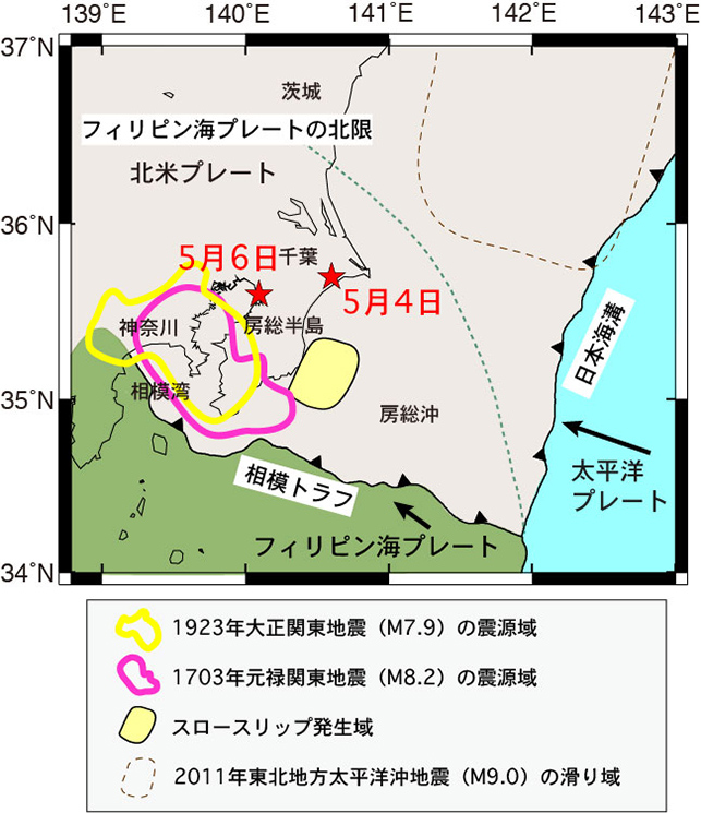 コラム ゴールデンウィーク中に発生した千葉県北部の地震 複雑なプレート境界と房総沖の地震について トピックス 海洋研究開発機構