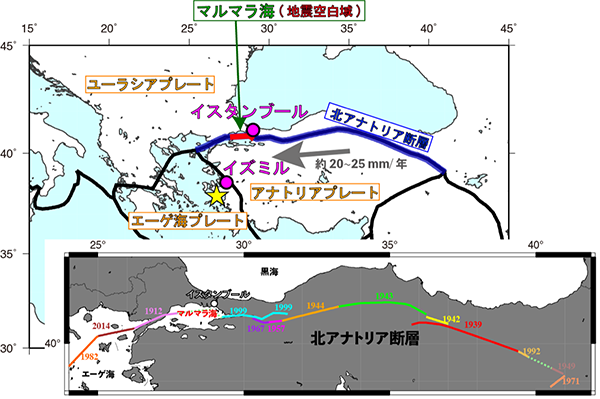 地震発生域拡大図