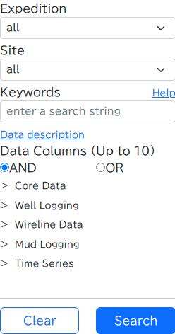 Data Search Screen Search Control