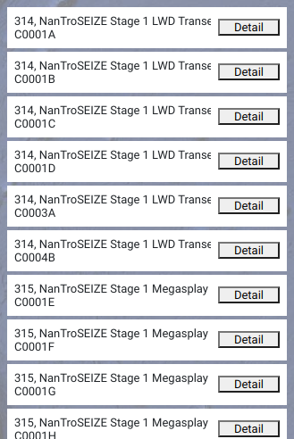 Map Search Screen Hole Selection Control