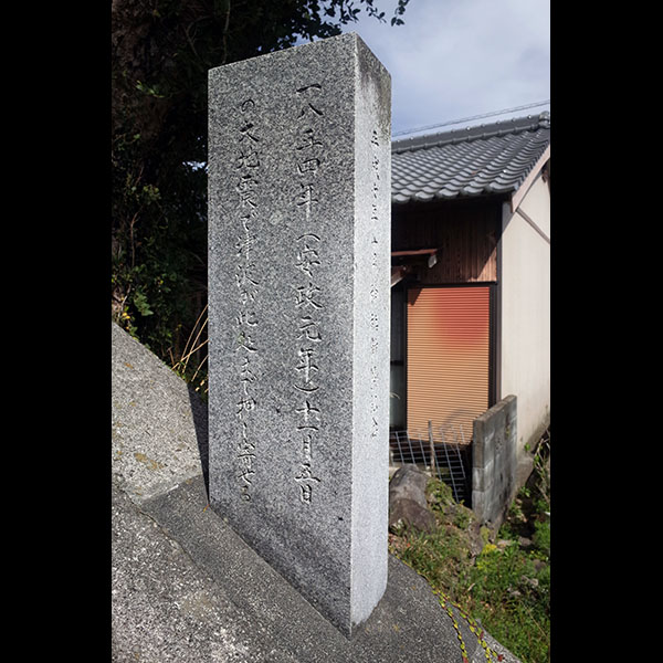 大島ﾊｲﾀｶ神社安政地震潮位碑