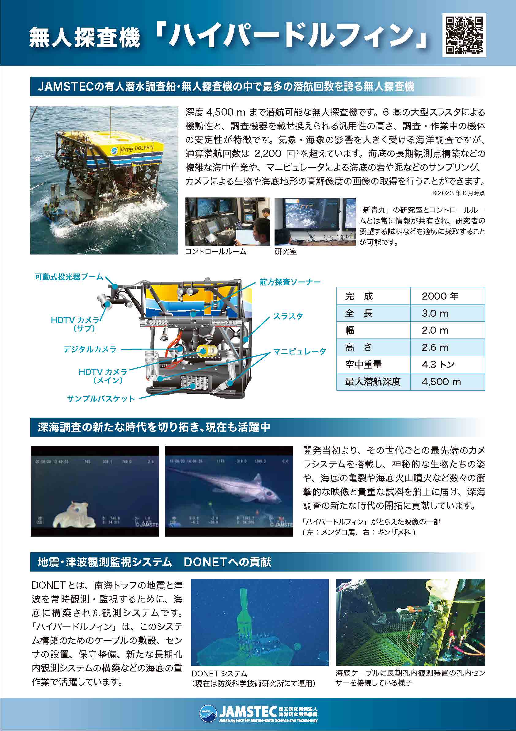 無人探査機「ハイパードルフィン」