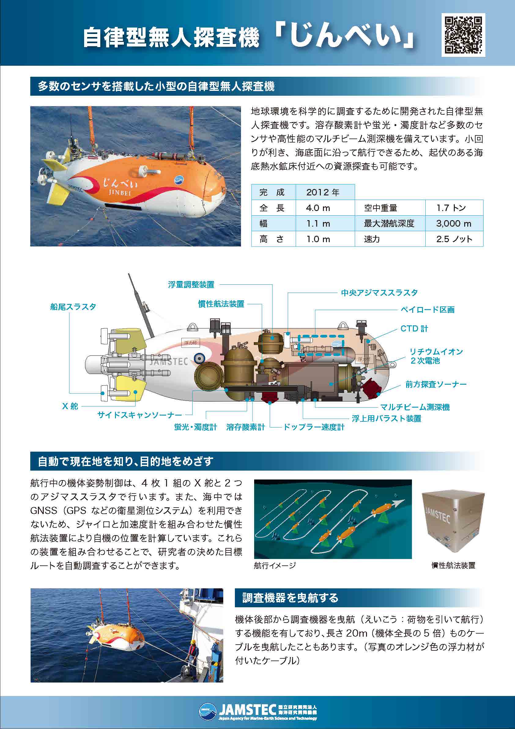 自律型無人探査機「じんべい」