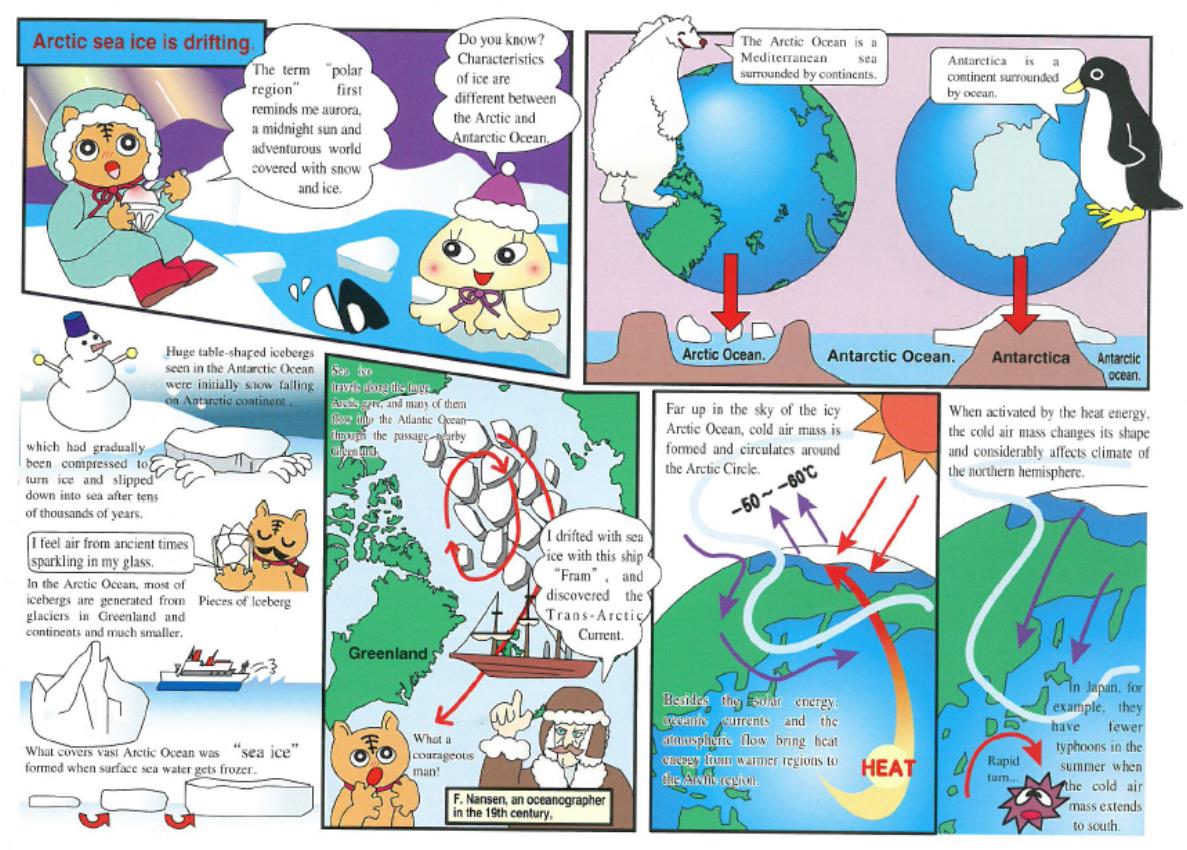 Figure 12. Handouts distributed at OPEN HOUSE of R/V Mirai at Seward, AK, US on August 14, 1998