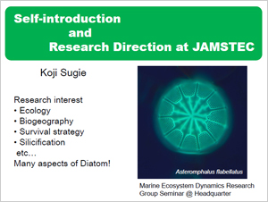 Self-introduction and Research Direction at JAMSTEC