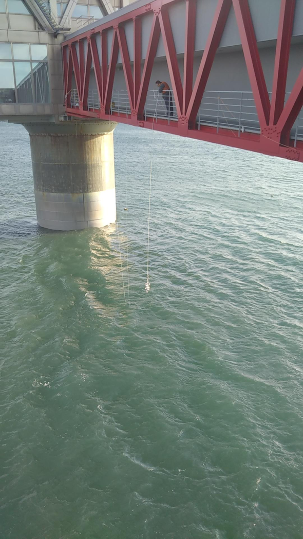 pH/pCO2 sensors were moored from the bridge between the Okhotsk Garinko Tower and a breakwater.