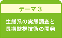 生態系の実態調査と長期監視技術の開発