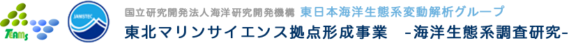 国立研究開発法人海洋研究開発機構 東日本海洋生態系変動解析プロジェクトチーム 東北マリンサイエンス拠点形成事業 ‐海洋生態系調査研究‐